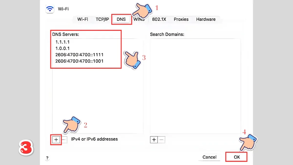 change DNS 8.8.8.8 on MacOS